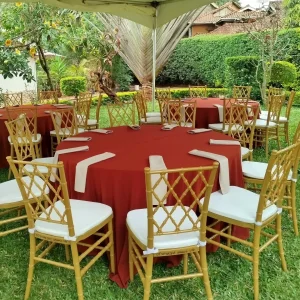 earth toned event decor