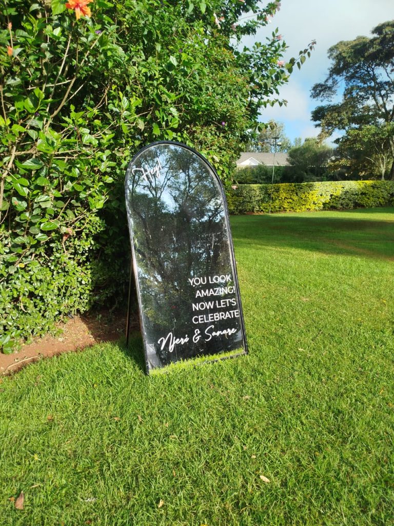 Kenyan weddings signage trending