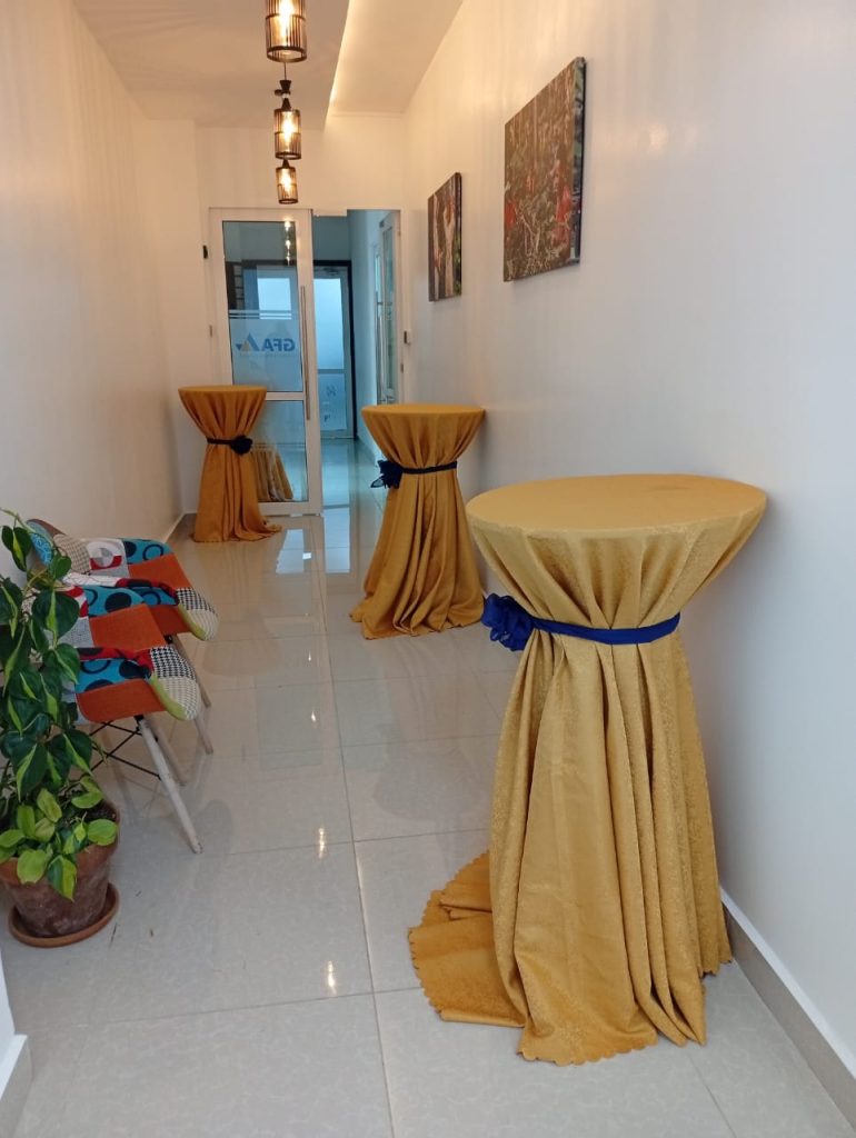 cocktail table setup cocktail party in Nairobi